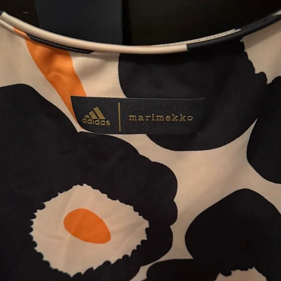 Marimekko Black and Orange Floral Tank Top for Adidas - Picture 2 of 5